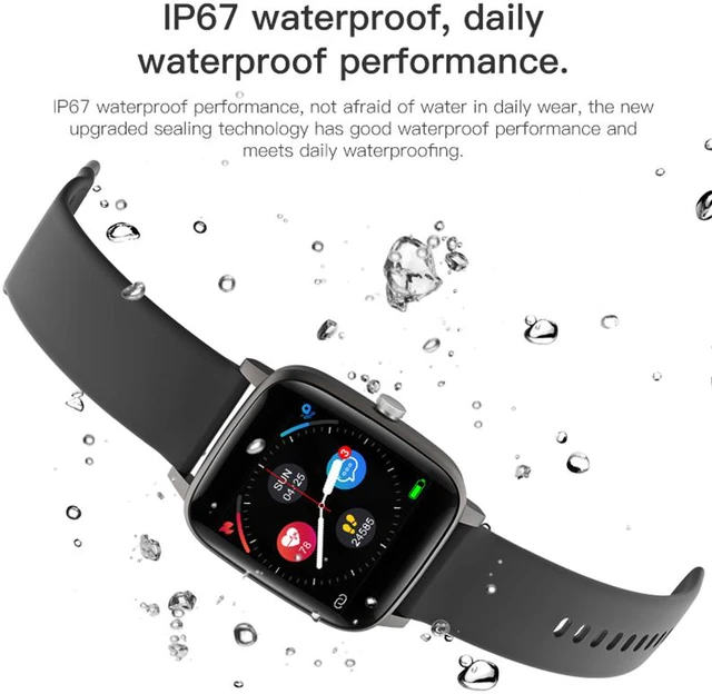 Alt view image 4 of 7 - 1.4in Color Screen Smart Watch Body Temperature Heart Rate Blood Pressure Monitor Sports Fitness Tracker IP67 Waterproof Men Women Smart Bracelet Smartwatch for IOS Android