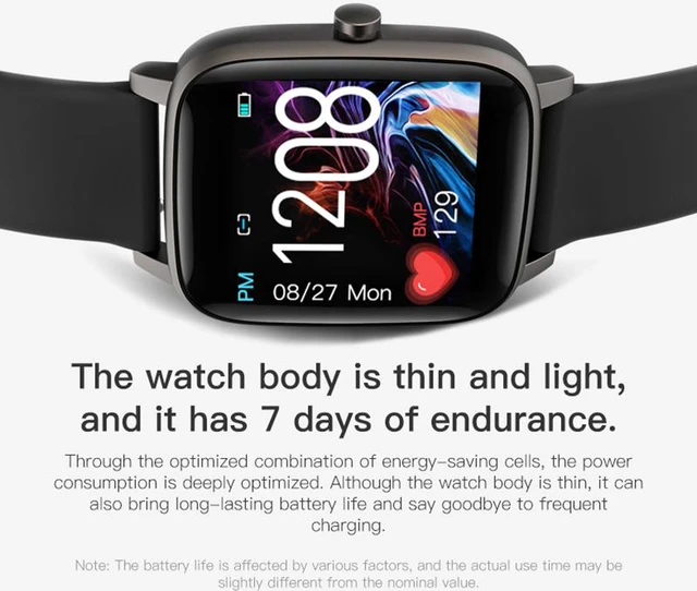 Alt view image 3 of 7 - 1.4in Color Screen Smart Watch Body Temperature Heart Rate Blood Pressure Monitor Sports Fitness Tracker IP67 Waterproof Men Women Smart Bracelet Smartwatch for IOS Android