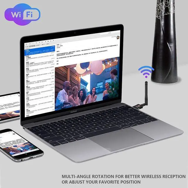 Alt view image 5 of 7 - USB WiFi Adapter ac600Mbps Wireless USB Adapter 5.8GHz/2.4GHz Dual Band External Antenna WiFi Dongle for Laptop/PC,WiFi Adapter Support Windows 10/8/8.1/7/XP, Mac Os X 10.6-10.14