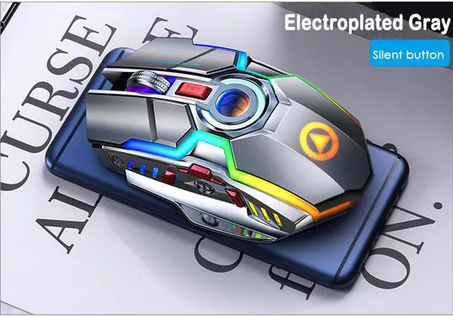 Alt view image 7 of 7 - 2.4G Wireless Gaming Mouse Rechargeable Silent 7 Color LED Backlit Gaming Mice USB Optical Ergonomic Mouse for PC/LOL CS