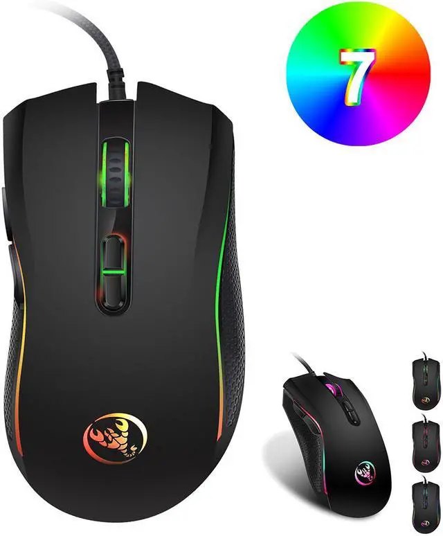 Main image of Gaming Mice 3200DPI 7 Buttons 7 colors LED Optical USB Wired Mouse Gamer Mice computer mause mouse Gaming Mouse For Pro Gamer