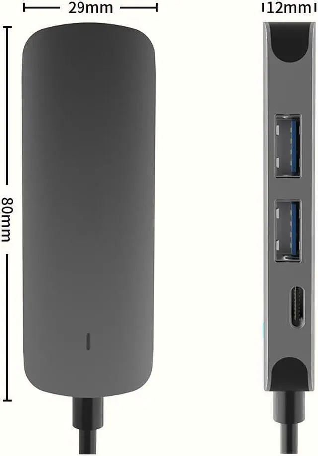Alt view image 6 of 7 - Type C 4-in-1 USB C Hub Type-C to HDMI USB 3.0 2.0 Multi USB C Docking Station Laptop Switch HDMI for MacBook Pro Air for Notebook Laptop Phone