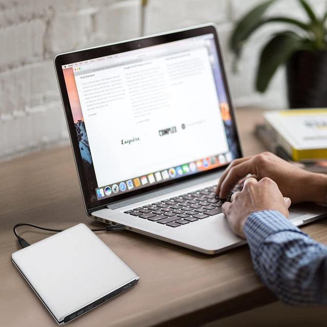 Alt view image 7 of 7 - USB3.0 Ultra Slim External DVD Drive Burner Optical Drive CD+/-RW DVD +/-RW Superdrive Compatible with Mac MacBook Pro Air iMac and Laptop Mac OS Windows 10 8 7 XP