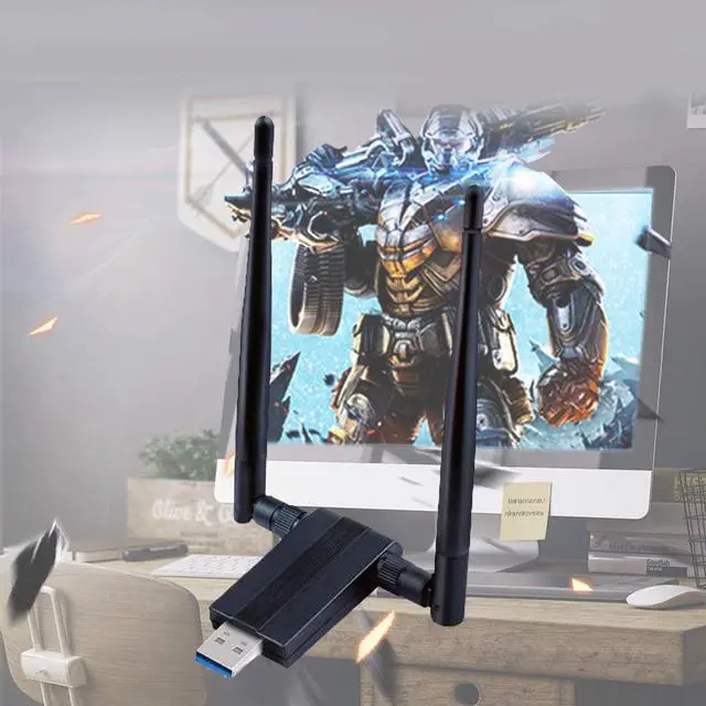 Alt view image 7 of 7 - USB WIFI Adapter 1200M USB 3.0 Wireless Wifi Dongle 5G/866Mbps 2.4G/300Mbps 5dBi Dual Band Antenna 802.11 AC Wireless Network Adapter for Desktop/PC/Laptop Windows XP/Vista/7/8/10, Linx2.6X Mac OS X
