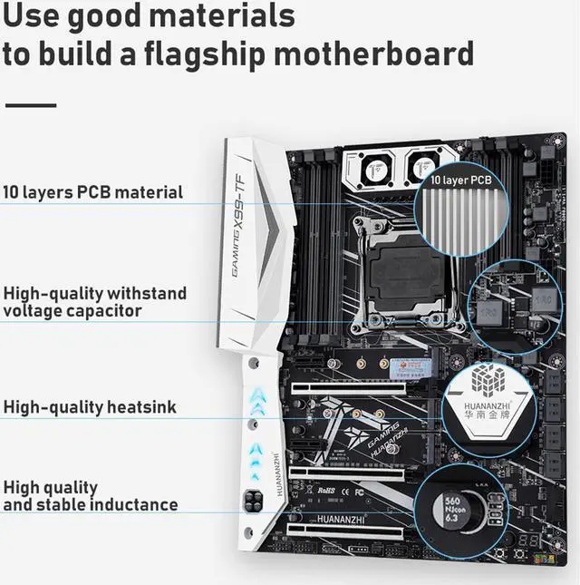 Alt view image 5 of 7 - X99 TF X99 Motherboard Intel XEON E5 LGA2011-3 All Series both DDR3 DDR4 RECC NON-ECC memory NVME USB3.0 ATX Server