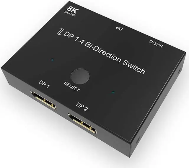 Alt view image 7 of 7 - DisplayPort 8K DP 1.4 Switch Bi-Direction 8K 30Hz 4K 120Hz Splitter Converter for Multiple Source and displays.