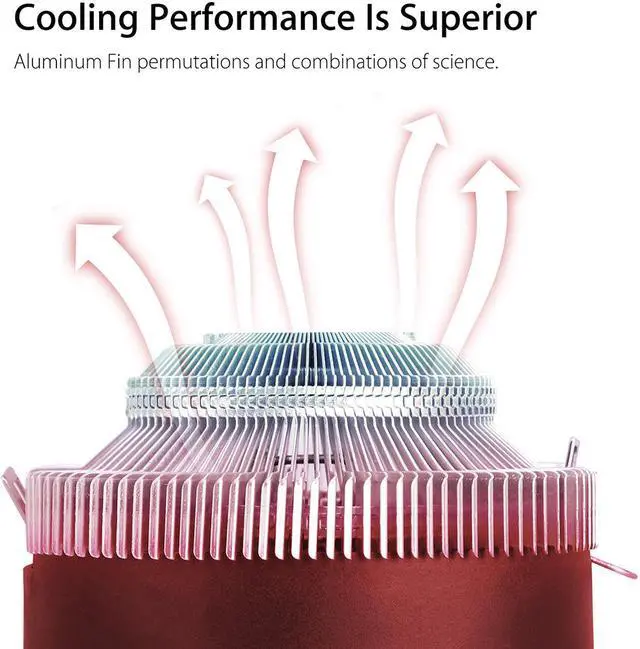Alt view image 5 of 7 - Heatsink CPU Cooler Cooling Radiator Fan for Intel LGA 1150 1155 1156 775 1366 AMD AM2 AM2+ AM3 AM3+ AM4 3 Pin RGB CPU Cooler
