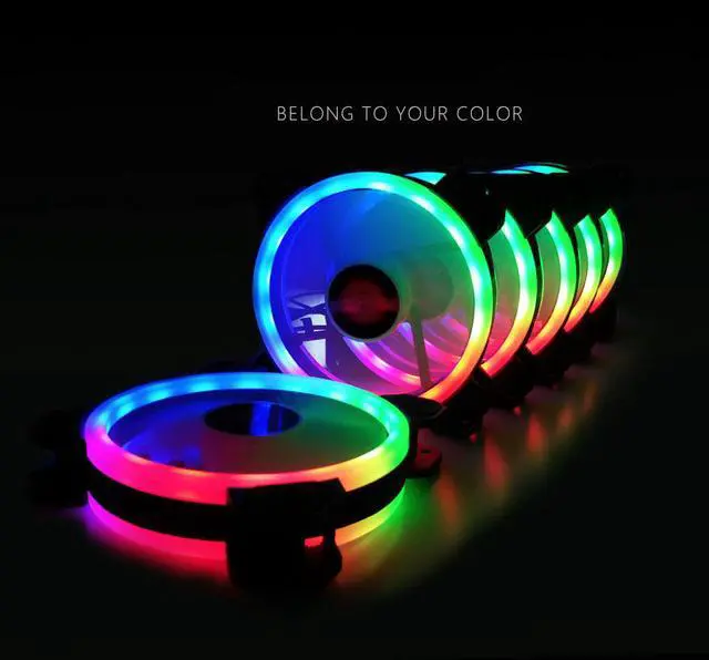 Alt view image 7 of 7 - 4 in 1 RGB Fans 120mm PC Computer Case Fan Cooling Cooler Fan Adjustable RGB Led 12V Mute Ventilador PC RGB Case Fan for Intel AMD