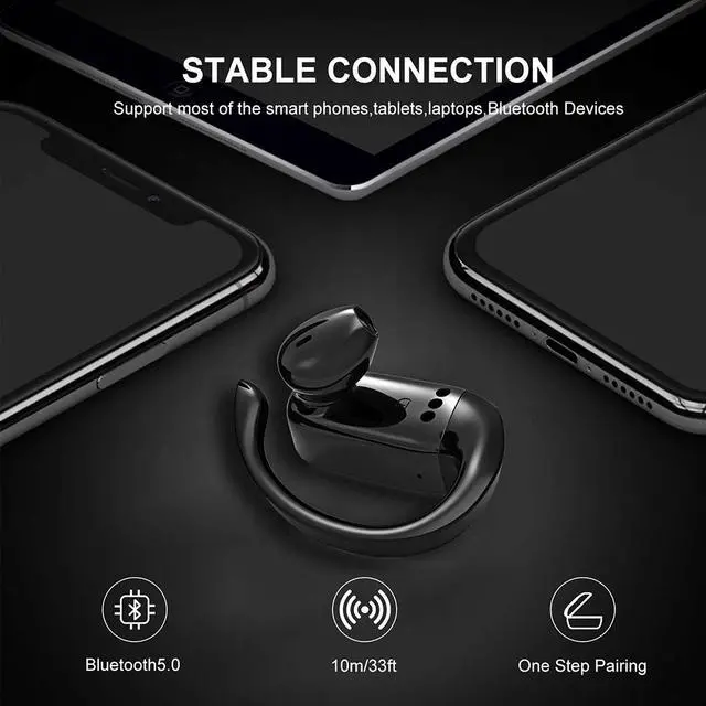 Alt view image 3 of 7 - Wireless Bluetooth Earbuds, V5.0 HD HiFi Stereo Bluetooth Earpiece 200H Playtime Waterproof Noise Cancelling In-Ear Headphones with Charging Case, USB-C Quick Charge for iPhone Android Sports Business