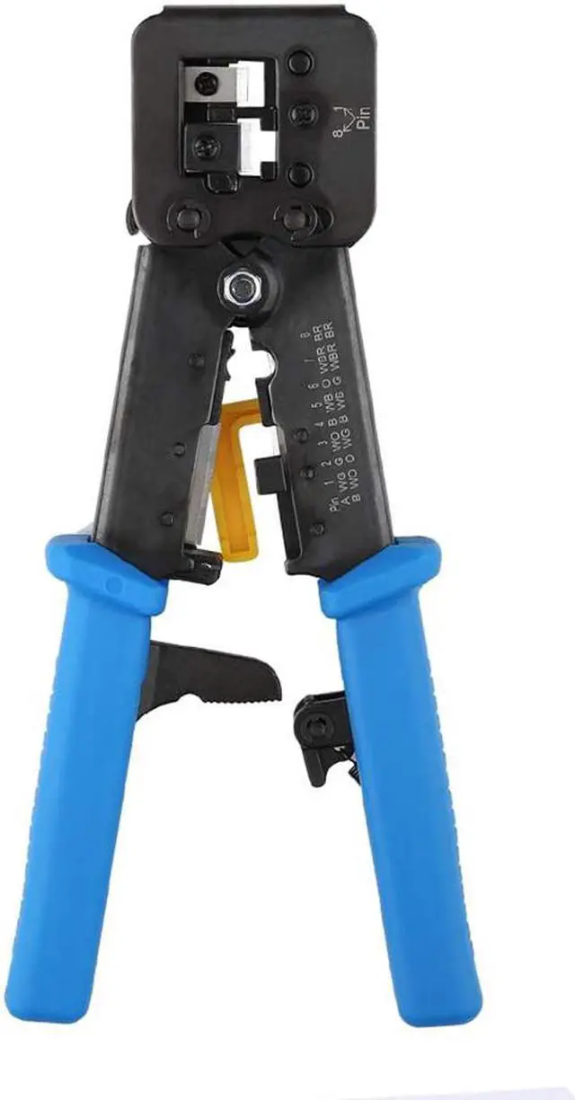 Alt view image 6 of 7 - EZ RJ45 Crimp Tool Pass Through Cat5 Cat5e Cat6 Crimping Tool for RJ45/RJ12 Regular and End-Pass-Through connectors