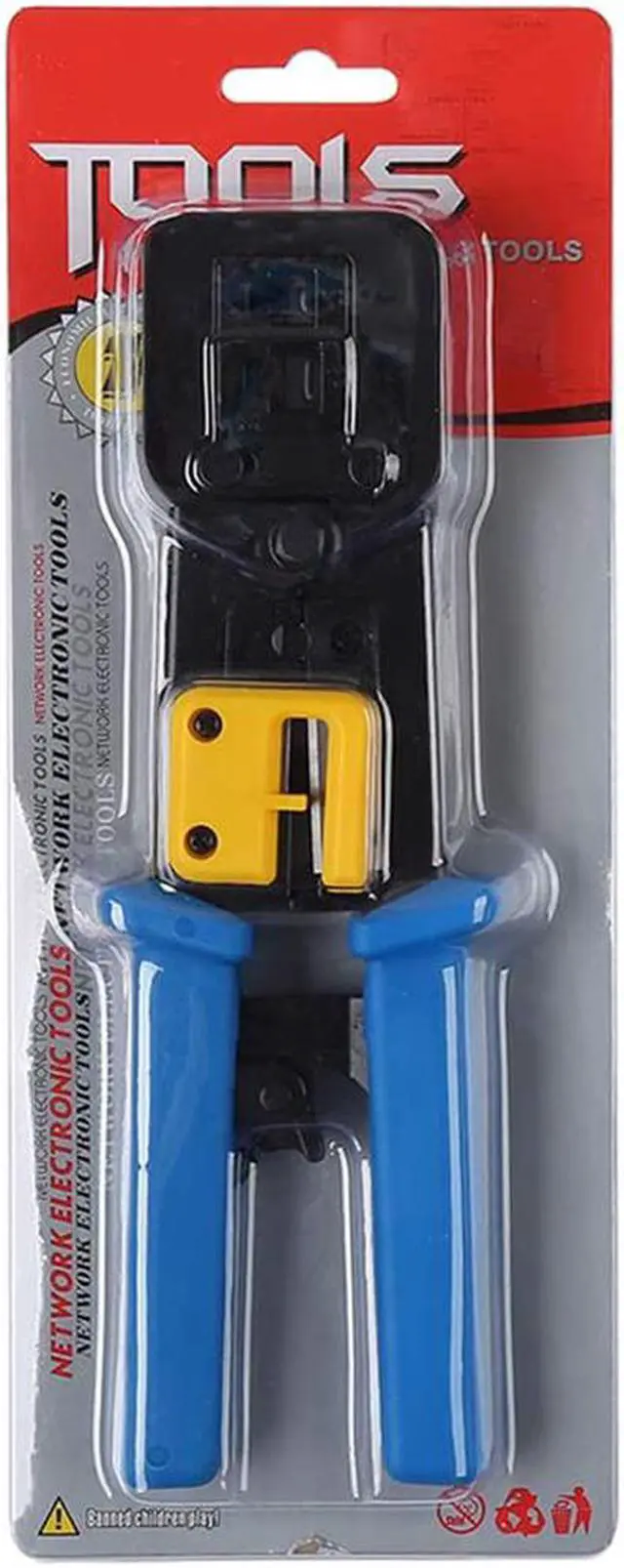 Alt view image 7 of 7 - EZ RJ45 Crimp Tool Pass Through Cat5 Cat5e Cat6 Crimping Tool for RJ45/RJ12 Regular and End-Pass-Through connectors