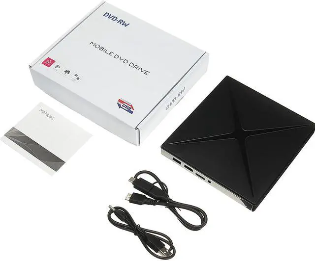Alt view image 7 of 7 - External DVD CD Drive, USB 3.0 & Type C CD/Dvd +/- RW Burner with SD/TF Card Reader Portable Disk Player Rewriter for laptop, desktop Mac, iOS, MacBook, Windows 10/8/7 / XP/Vista/Linux