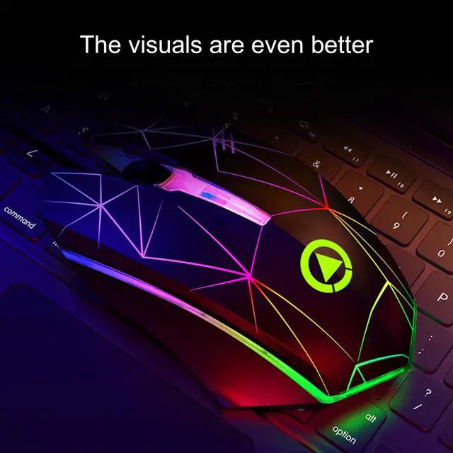 Alt view image 5 of 7 - 1200DPI USB Wired Gaming Mice Colourful Backlight Ergonomic Gaming Mouse for Computer Laptop Gamer Mouse USB Wired Mouse