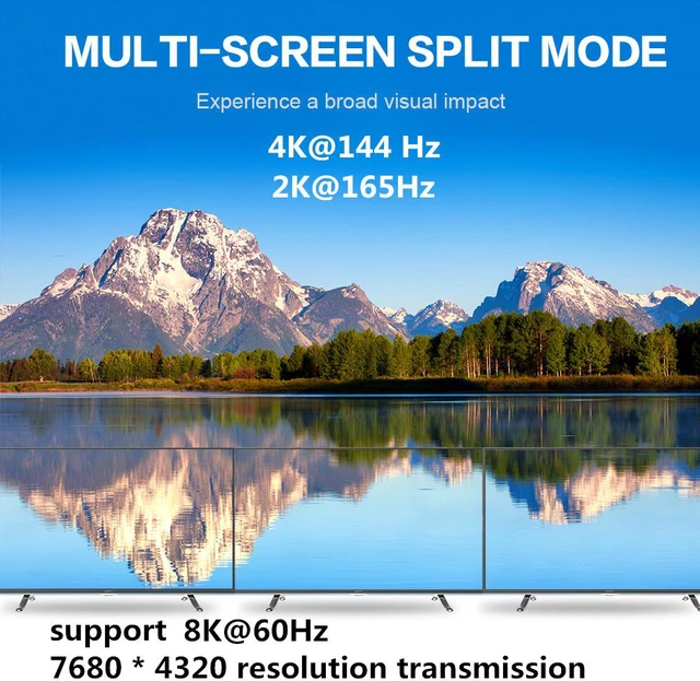 Alt view image 2 of 7 - Ultra HD DisplayPort 1.4 Cable 8K 4K 144Hz 165Hz DP Cable Display Port Adapter for Video PC Laptop TV DP 1.4 1.2 Display Port 1.2 Cable (9.9FT/ 3M)