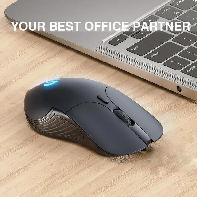 Alt view image 5 of 7 - Silent Wireless Mouse Rechargeable Durable Slim Mice 2.4G Wireless Mice 3 DPI Adjustable 6 Buttons for Notebook, PC Computer Mouse (Black)
