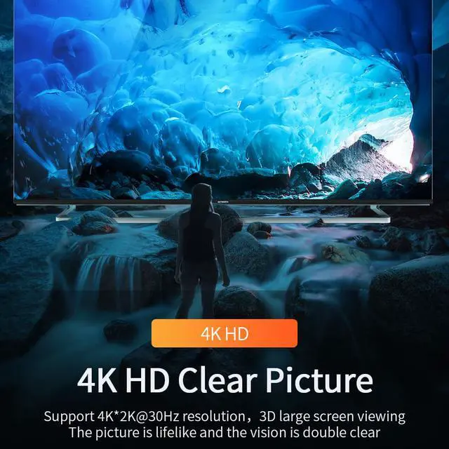 Alt view image 4 of 7 - HDMI Switch 4K HDMI Splitter- Aluminum Bi-Directional HDMI Switcher 2 Input 1 Output, HDMI Switch Splitter 2 x 1/1 x 2. No External Power Required, Support 4K 3D HD 1080P for Xbox PS4 Roku HDTV