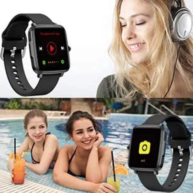 Alt view image 6 of 7 - Smart Watch 1.54" Full Touch Screen for Android iOS Activity Tracker IP68 Waterproof Bluetooth Smartwatch Message Notification Fitness Tracker with Heart Rate Sport Watch for Kids Men Women