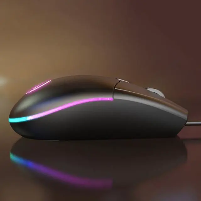 Alt view image 5 of 7 - Gaming Mouse Wired, Gaming Mice, 4 Buttons, 1600DPI Adjustable, 7 Colors LED Backlight Light, Comfortable Grip Ergonomic Optical PC Computer Gaming Mice (Black)