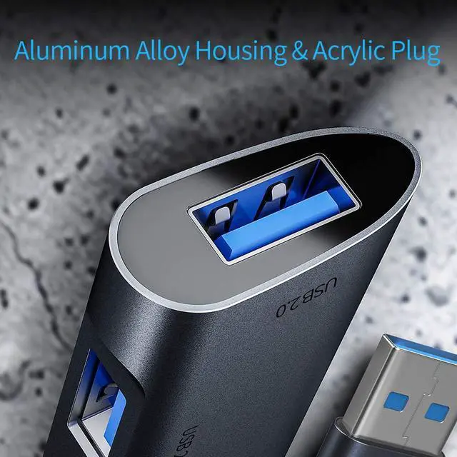 Alt view image 5 of 7 - USB Docking Station 3 Port USB 2.0 and 1 Port USB 3.0 Data Hub Splitter for Laptop, PC, Computer, MacBook, Mac Pro, iMac, Surface Pro, XPS,Mobile HDD, Flash Drive Mouse and More, PC, Flash Drive