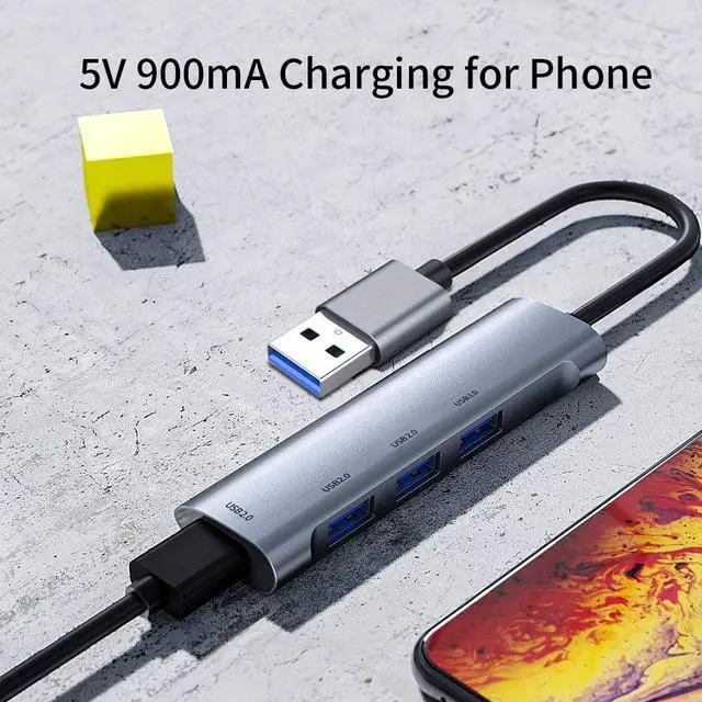 Alt view image 6 of 7 - USB Docking Station 3 Port USB 2.0 and 1 Port USB 3.0 Data Hub Splitter for Laptop, PC, Computer, MacBook, Mac Pro, iMac, Surface Pro, XPS,Mobile HDD, Flash Drive Mouse and More, PC, Flash Drive