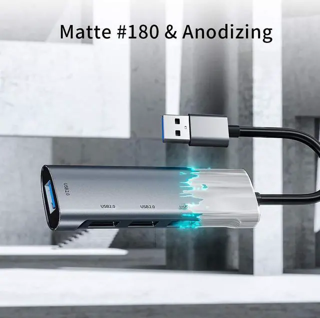 Alt view image 4 of 7 - USB Docking Station 3 Port USB 2.0 and 1 Port USB 3.0 Data Hub Splitter for Laptop, PC, Computer, MacBook, Mac Pro, iMac, Surface Pro, XPS,Mobile HDD, Flash Drive Mouse and More, PC, Flash Drive
