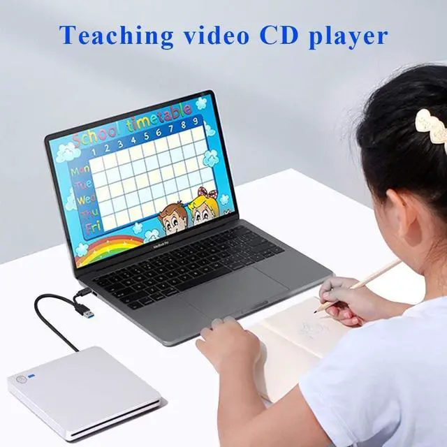 Alt view image 7 of 7 - External DVD Drive, CD/DVD Reader and Burner, Laptop Drive, External Disk Drive, External CD DVD, Computer Burner, USB DVD Drive, CD Drive, External CD Drive, USB 3.0 CD/DVD Portable Player