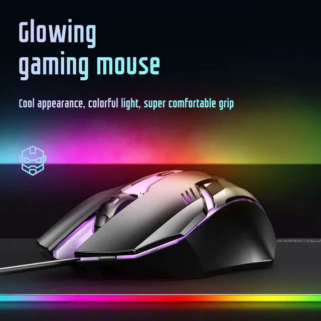 Alt view image 2 of 7 - Gaming Mouse Wired, Ergonomic Game USB Computer Mice RGB Gamer Desktop Laptop PC Gaming Mouse, 7 Programmable Buttons for Windows 7/8/10/XP Vista Linux (BLACK)