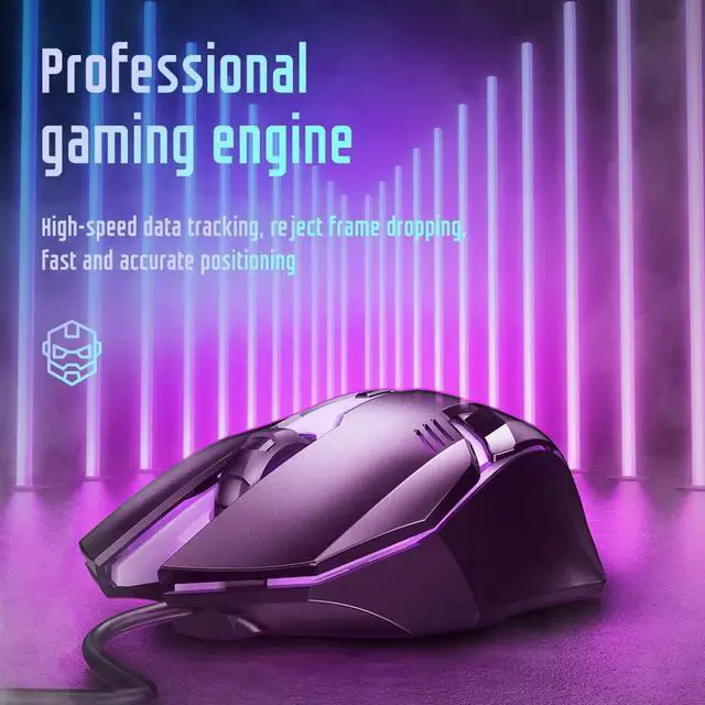 Alt view image 5 of 7 - Gaming Mouse Wired, Ergonomic Game USB Computer Mice RGB Gamer Desktop Laptop PC Gaming Mouse, 7 Programmable Buttons for Windows 7/8/10/XP Vista Linux (BLACK)