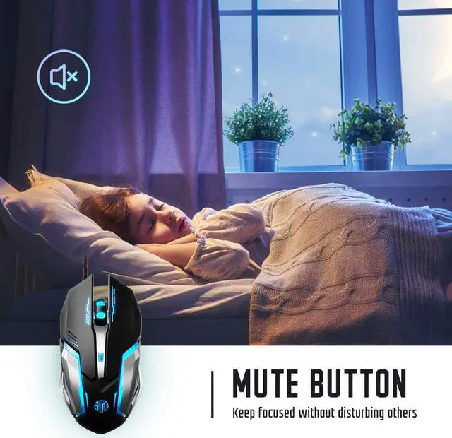 Alt view image 4 of 7 - Gaming Mouse Wired, Ergonomic Game USB Computer Mice RGB Gamer Desktop Laptop PC Gaming Mouse, 7 Programmable Buttons for Windows 7/8/10/XP Vista Linux (BLACK)