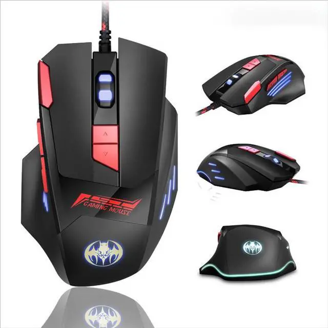 Main image of USB Wired Gaming Mouse 6800 DPI 7 Buttons Optical Game Mice with led Backlight Ergonomic for overwatch Game Laptop Computer