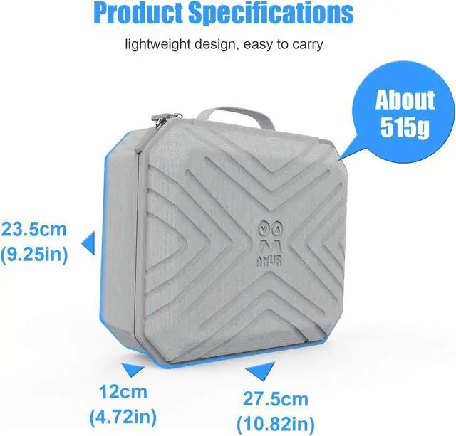 Alt view image 6 of 7 - Portable Fashion Travel Case for Oculus Quest 2, Storing VR Gaming Headset and Touch Controllers Accessories Carrying Bag