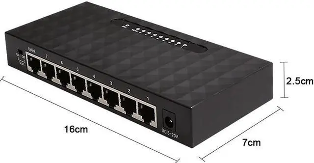 Alt view image 7 of 7 - New 8-Port Gigabit Ethernet Switch 10/100/1000Mbps RJ45 Ports (Auto MDI/MDIX) Plug and Play Power Saving Desktop Switch