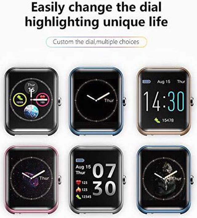 Alt view image 2 of 7 - Smartwatch Fitness Tracker with Heart Rate Blood Pressure Blood Oxygen Sleep Monitor, Drink Reminder Message Reminder Activity Tracker Smart Watch Pedometer Step Counter for Kids Man Women