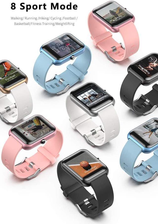 Alt view image 4 of 7 - Smartwatch Fitness Tracker with Heart Rate Blood Pressure Blood Oxygen Sleep Monitor, Drink Reminder Message Reminder Activity Tracker Smart Watch Pedometer Step Counter for Kids Man Women