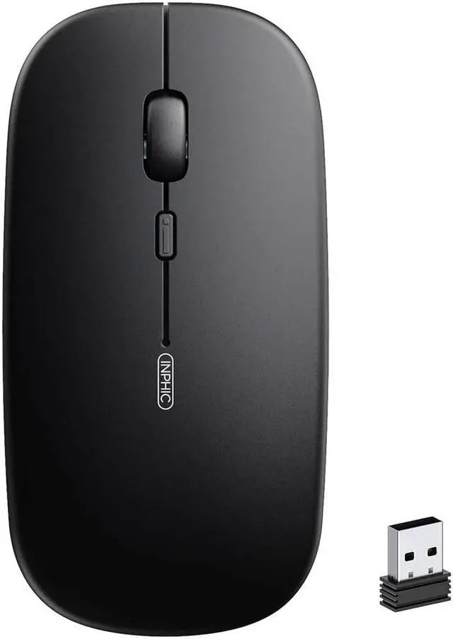 Main image of Wireless Mouse for Laptop, 2.4G Rechargeable Silent Computer Mouse,1600 DPI Ultra Thin Optical Portable USB Mini Mouse, Cordless Mice for Laptop, PC, MacBook, Mac