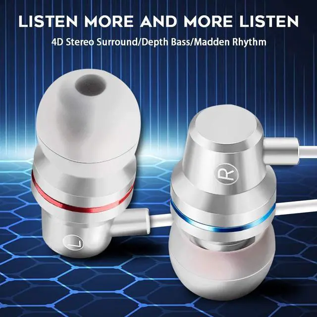 Alt view image 5 of 7 - Earbuds Compatible for Oculus Quest 2, Oculus Rift S VR Headset, Upgraded Durable Graphene Speakers 3D 360° Surrounding High Clarity Sound with Custom Non-Disturbing Length - White