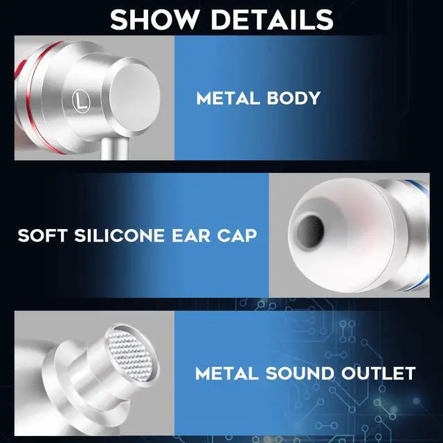 Alt view image 4 of 7 - Earbuds Compatible for Oculus Quest 2, Oculus Rift S VR Headset, Upgraded Durable Graphene Speakers 3D 360° Surrounding High Clarity Sound with Custom Non-Disturbing Length - White