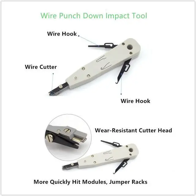 Alt view image 5 of 7 - Network Cable Repair Maintenance Tool Kit Set 11 in 1 Portable Phone Cable Crimper 8P8C 4P4C 6P6C Connectors RJ45 RJ11 Cat5 Cat6 Cable Tester