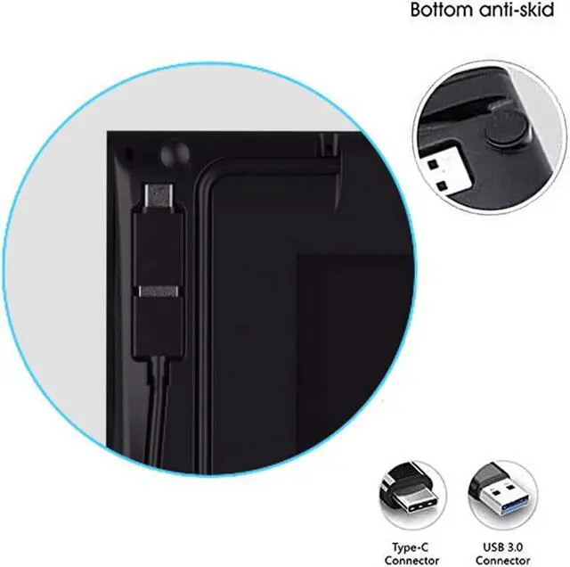 Alt view image 7 of 7 - USB C Type C External CD DVD Drive, USB 3.0 Portable Slim CD DVD +/-RW Drive Player Burner and Reader High Speed Data Transfer Optical DVD Drive for Laptop, Desktop, Windows 7/8/10/XP/Vista/Ma-c OS