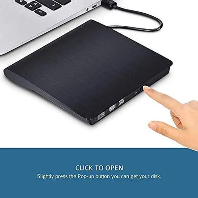 Alt view image 4 of 7 - USB C Type C External CD DVD Drive, USB 3.0 Portable Slim CD DVD +/-RW Drive Player Burner and Reader High Speed Data Transfer Optical DVD Drive for Laptop, Desktop, Windows 7/8/10/XP/Vista/Ma-c OS