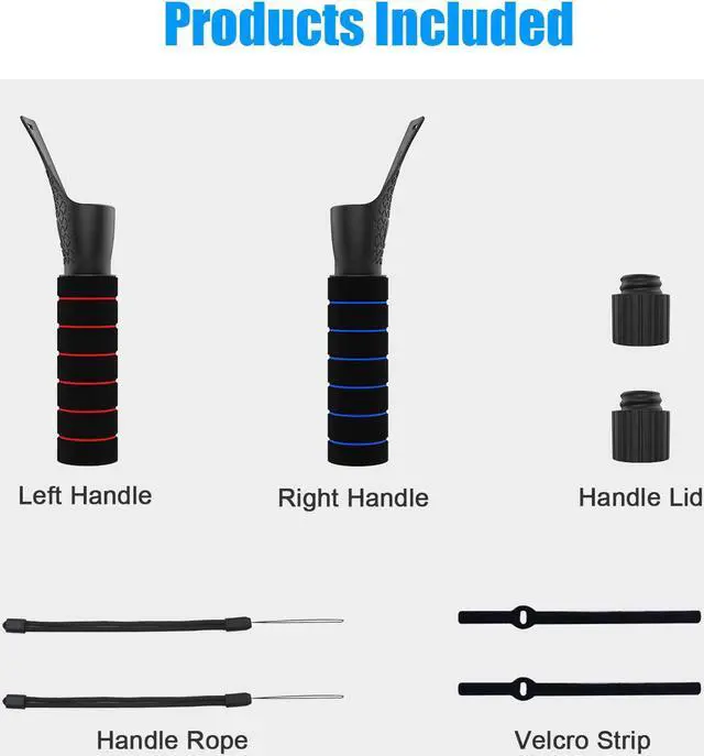 Alt view image 7 of 7 - Dual Handles Extension Grips for Oculus Quest, Quest 2 or Rift S Controllers Playing Beat Saber Games