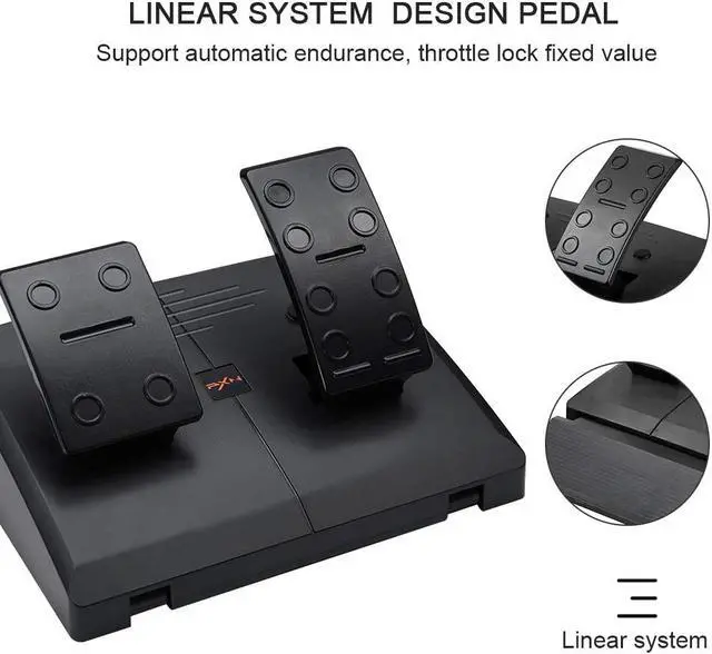 Alt view image 7 of 7 - PC Racing Wheel, PXN V3II 180 Degree Universal Usb Car Sim Race Steering Wheel with Pedals for PS3, PS4, Xbox One,Xbox Series X/S,Nintendo Switch