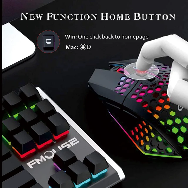 Alt view image 3 of 7 - Wireless Lightweight Gaming Mouse, Ultralight Honeycomb Optical Rechargeable LED Wireless Gaming Mice with RGB Backlit, USB Receiver, Ergonomic Grips, 3 Adjustable DPI, 7 Button, One-Click Desktop