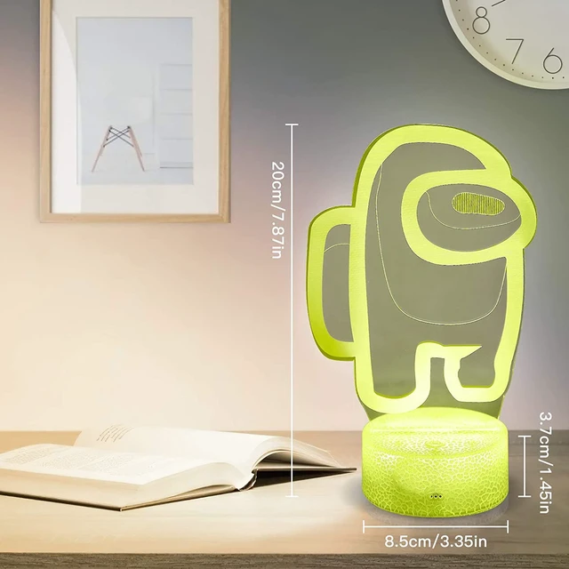 Alt view image 6 of 7 - 3D Night Light, LED Light Lamp 7 Changeable Colors with Remote Control USB Charge Touch Switch Festival Gifts for Bedroom Party Home Decor