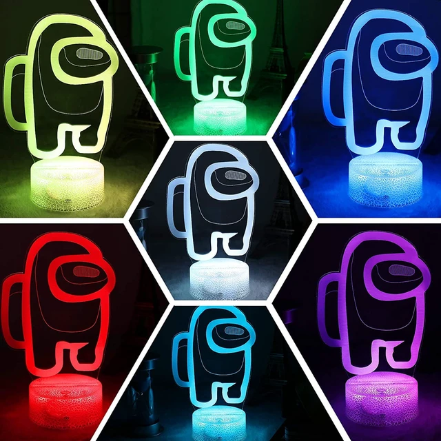 Alt view image 5 of 7 - 3D Night Light, LED Light Lamp 7 Changeable Colors with Remote Control USB Charge Touch Switch Festival Gifts for Bedroom Party Home Decor