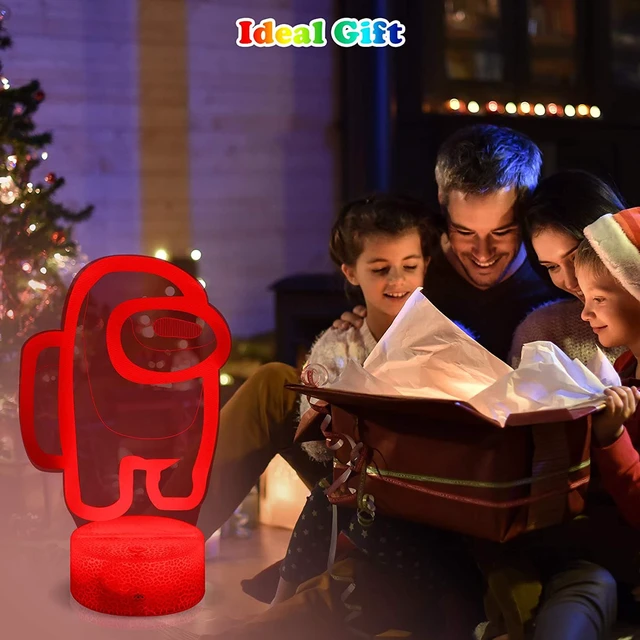 Alt view image 4 of 7 - 3D Night Light, LED Light Lamp 7 Changeable Colors with Remote Control USB Charge Touch Switch Festival Gifts for Bedroom Party Home Decor