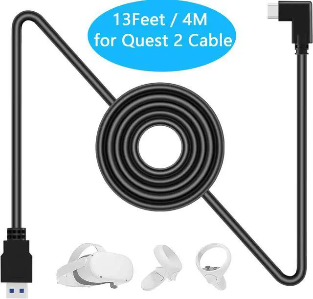 Main image of USB 3.0 USB A to USB C VR Link Cable 13ft/4M Compatible for Oculus Quest, Oculus Quest 2 and PC Gaming 5Gbps USB 3.2 Gen1 3A USB C to USB A High Speed Data Transfer & Fast Charging VR Oculus Link