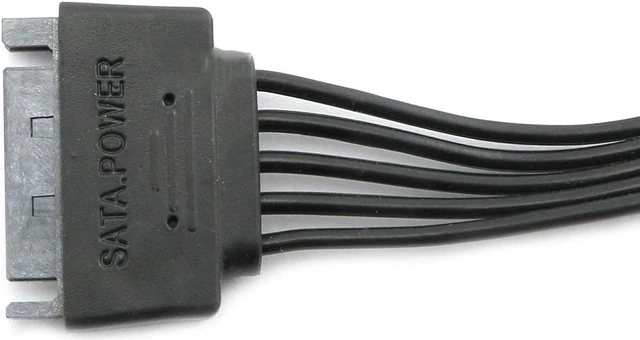 Alt view image 5 of 7 - 1-Pack SATA 15 Pin Male to 5 SATA 15 Pin Female Power Connector Splitter Cable - 24 Inches (60cm)