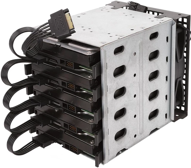 Alt view image 7 of 7 - 1-Pack SATA 15 Pin Male to 5 SATA 15 Pin Female Power Connector Splitter Cable - 24 Inches (60cm)