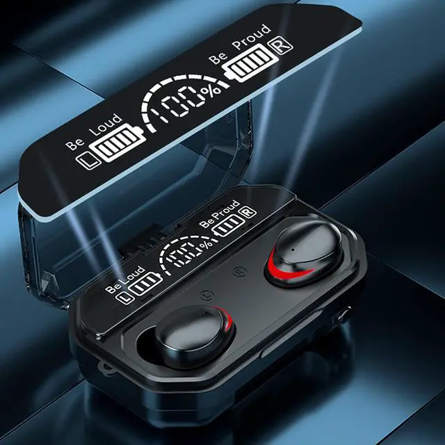 Alt view image 3 of 7 - True Wireless Earbuds, Bluetooth 5.1 Headphones Noise Cancelling with Charging Case, HiFi Stereo Earbuds Built-in Mic IPX7 Waterproof in-Ear Headphones for i-Phone/Android/Sam-sung/Sports Ear Buds